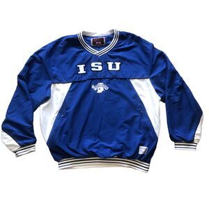ISU Sycamores‎ Colosseum Jacket Blue And White Size XL Zip Pockets Collegiate